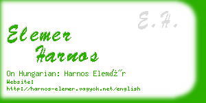 elemer harnos business card